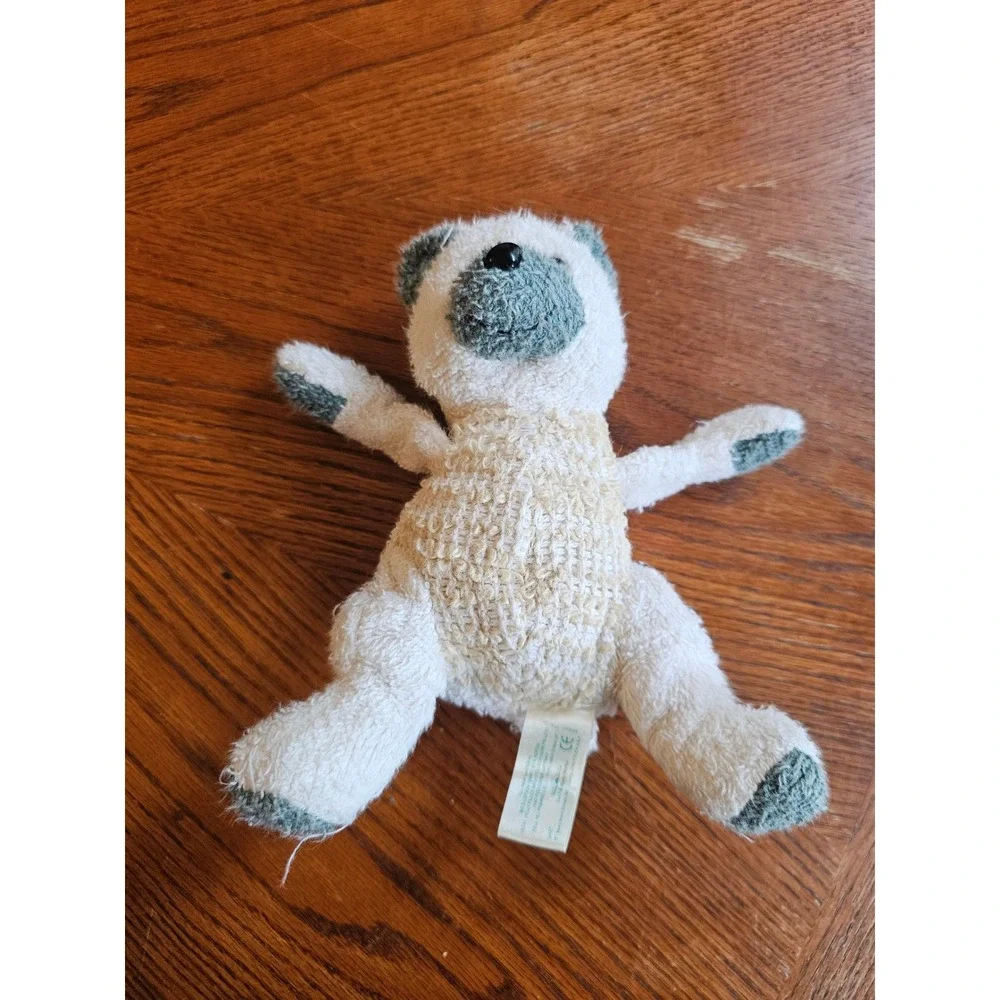 Bath & Body Works Scrubby Buddies Yule‎ Bear Plush Toy Vintage bear white gray